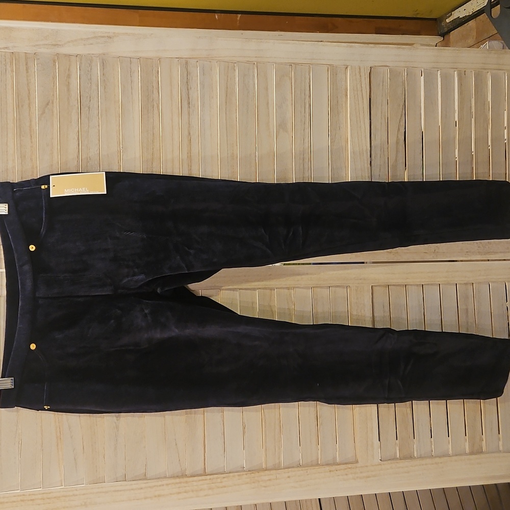 Michael Kors Corduroy Leggings, Navy, Medium Petite, NWT